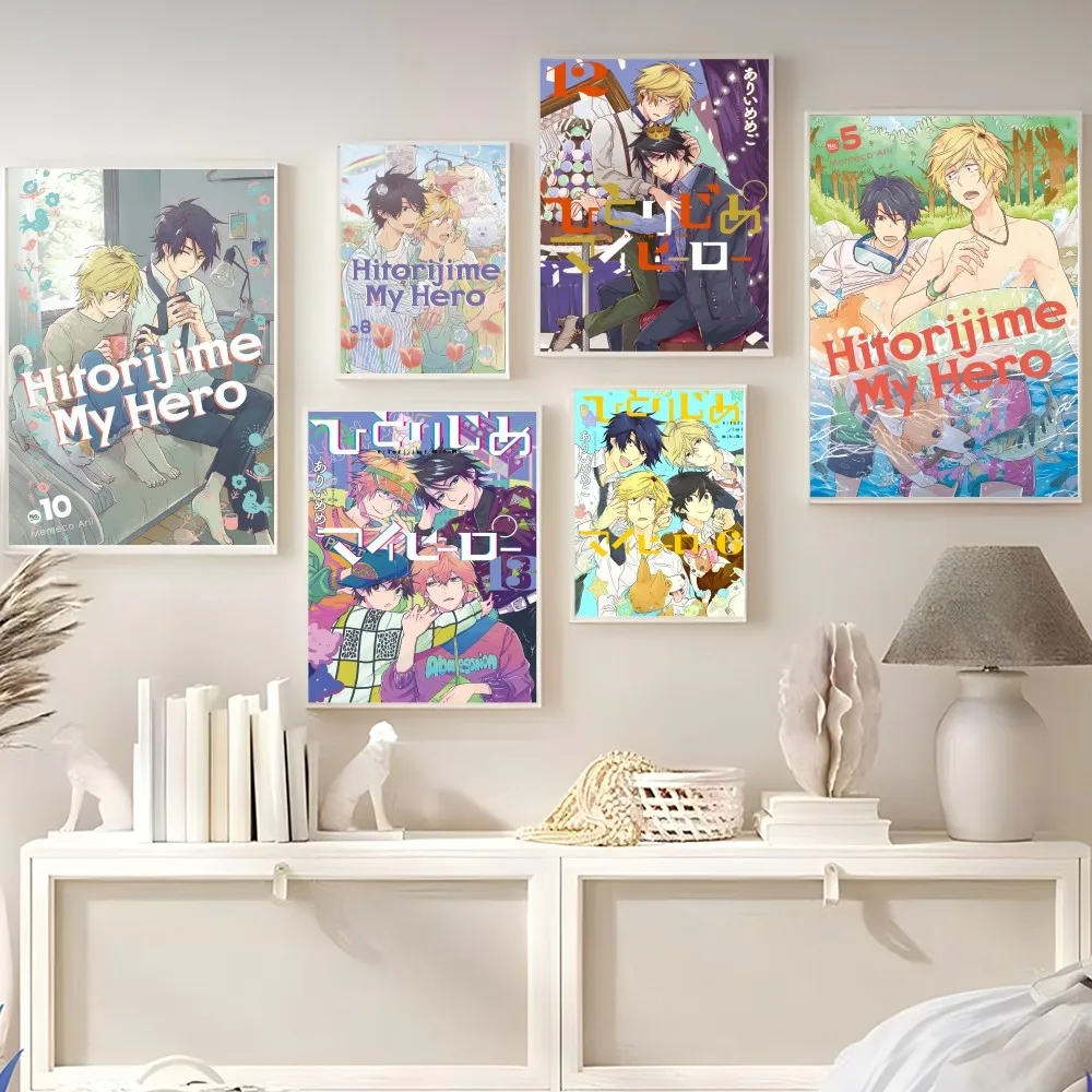 Hitorijime аниме постеры My Hero клейкие HD качество Настенное Искусство ретро постеры для дома Kawaii декор комнаты