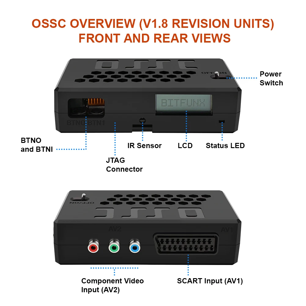ossc Open-Source-Scan-Konverter v5.0 mit Scart, Komponente und VGA 