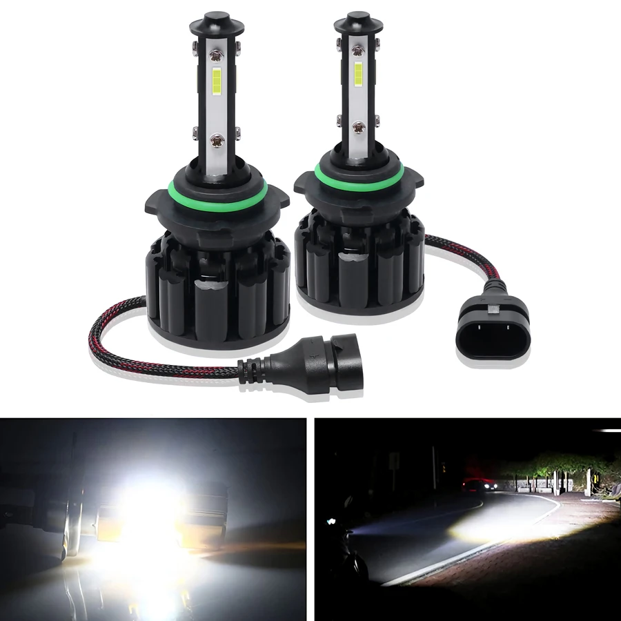 

4-сторонние Светодиодные Автомобильные фары H7 Canbus, s-лампы H4 H11 H13 9007 5202 9004 9012 9006 9005, автомобильные фары, противотуманные фары, светодиодный светильник ры для автомобиля