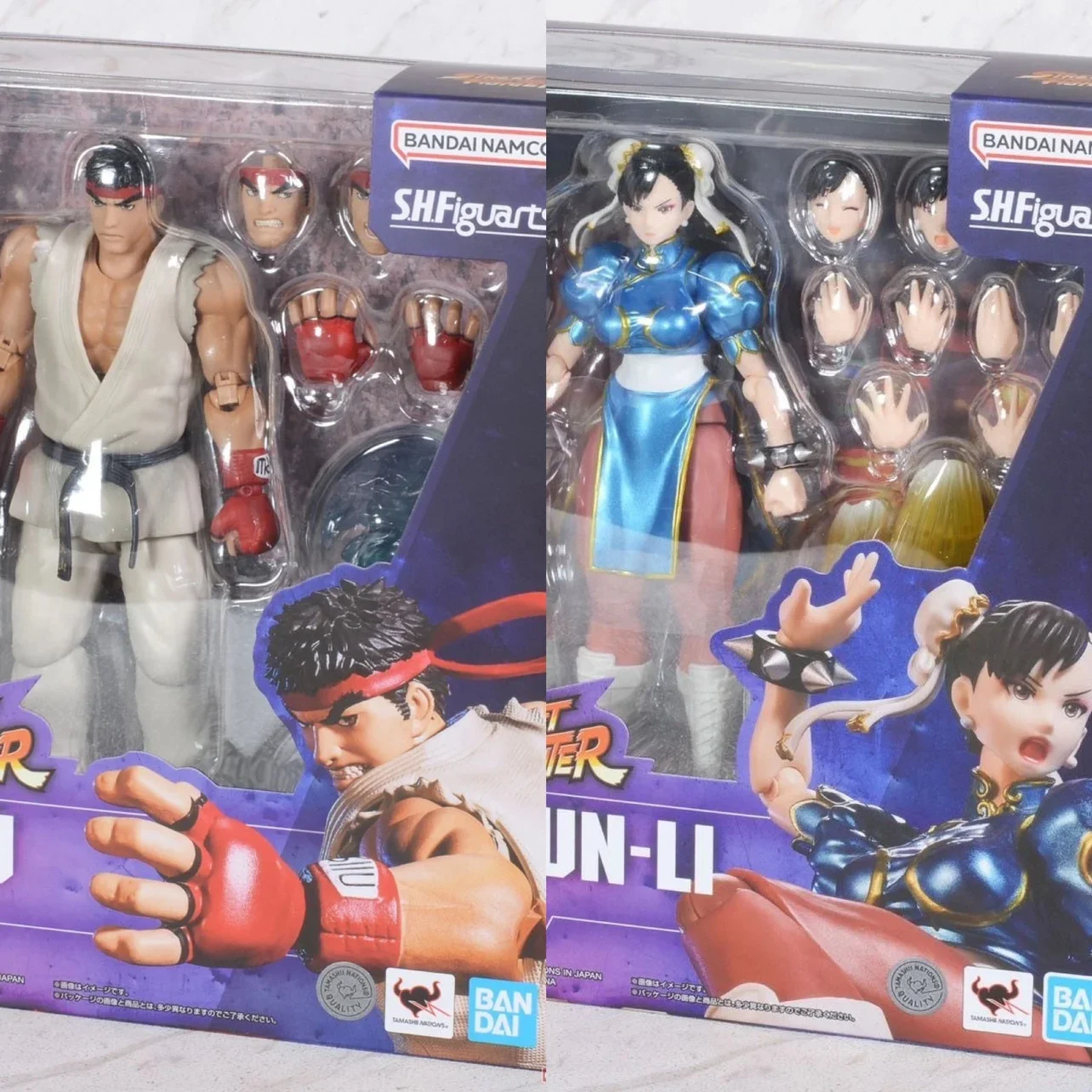 

Original Bandai Anime Character Shf Street Fighter 6 Ryu-Chun Li - Ourfit 2 Game Action Figures Model Desktop Collection Gift