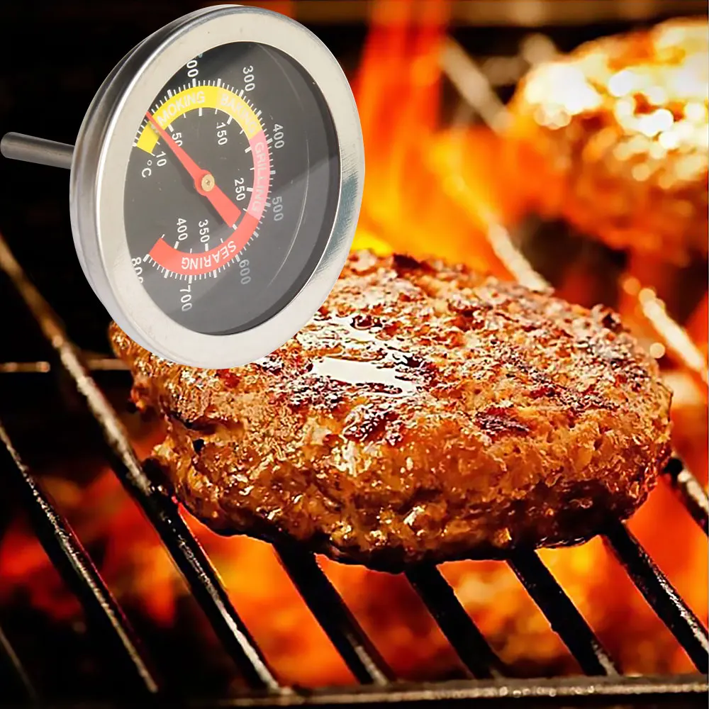Thermomètre De Barbecue 50-800°F (≈260-427°C) - Acier Inoxydable, Verre Trempé, Filetage M10, Pour Grill, Fumoir, Four