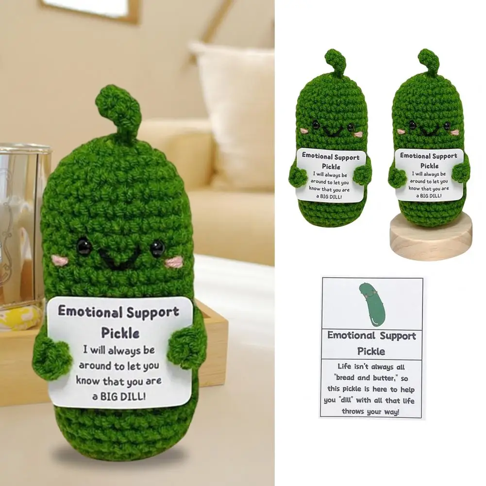 Emotional Support Pickle  Quick crochet projects, Crochet gifts, Quick  crochet