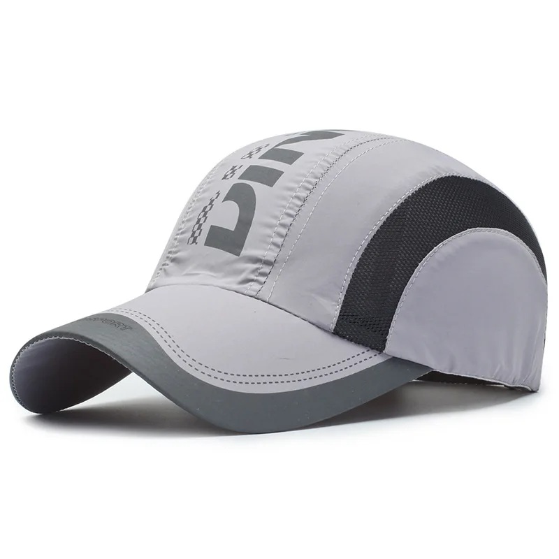 Venta caliente nueva gorra de béisbol de verano de secado rápido con visera de malla para hombres y mujeres, gorra de béisbol transpirable con protección para golf y deportes al aire libre, gorra para el sol ajustable_voghion.com