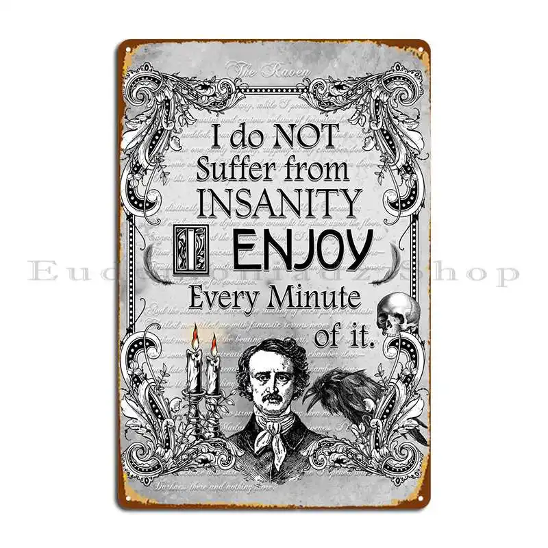 The Raven Metal Platform Cinema Wall Decor Kitchen Party Custom Tin Sign Poster