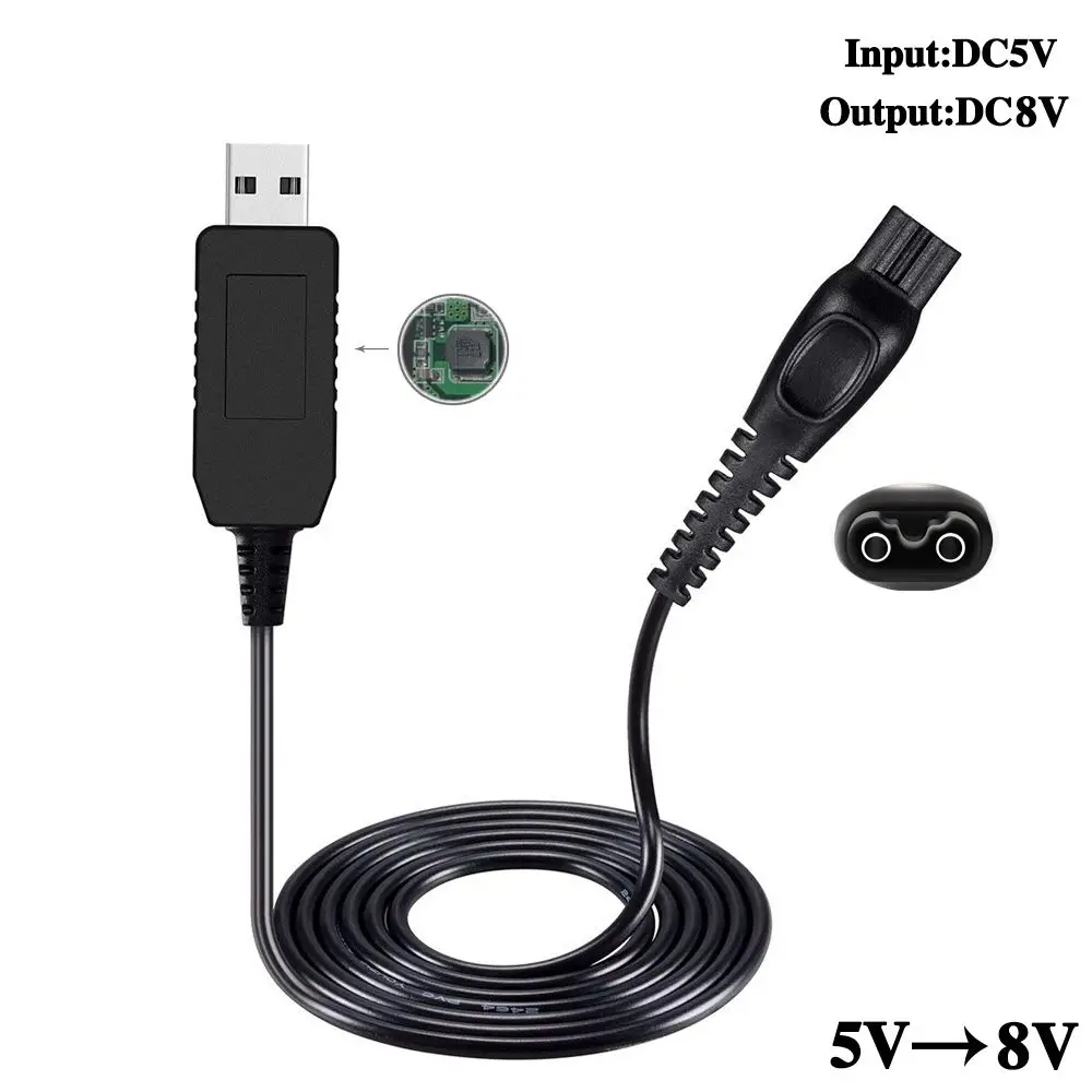 8V USB Shaver Charger Razor Charging Philip One Blade QP2530 HQ850 Power Cord charging cable,usb charging cable,shaver charger