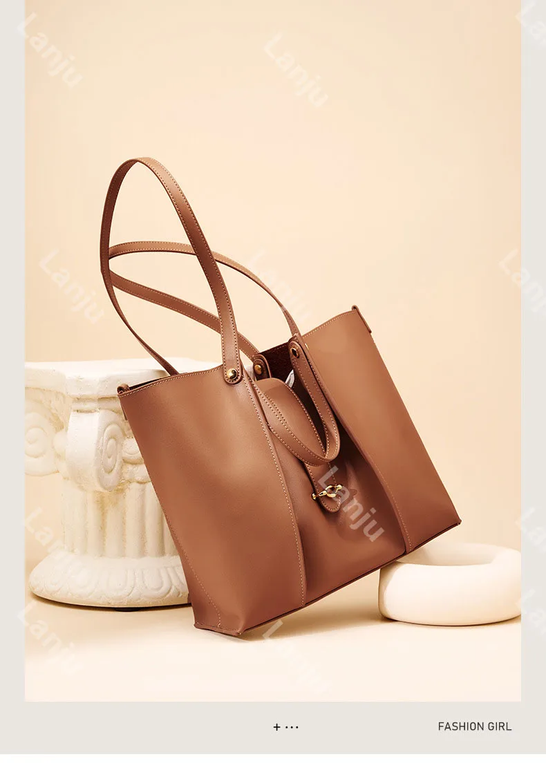 Design women tot bag high-grade feeling leather large-capacity oblique cross-bag new style casual commuter single shoulder bags