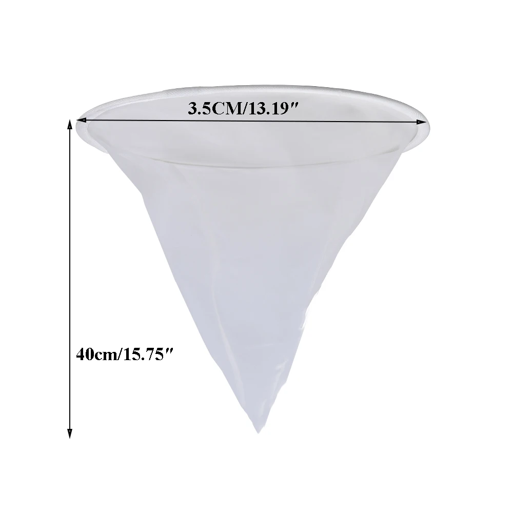 10pcs Bee Honey Filter Impurities Filtration Cloth Fiber Precision Screener Strainer Mesh Net Cone Shape Filter Beekeeping Tools