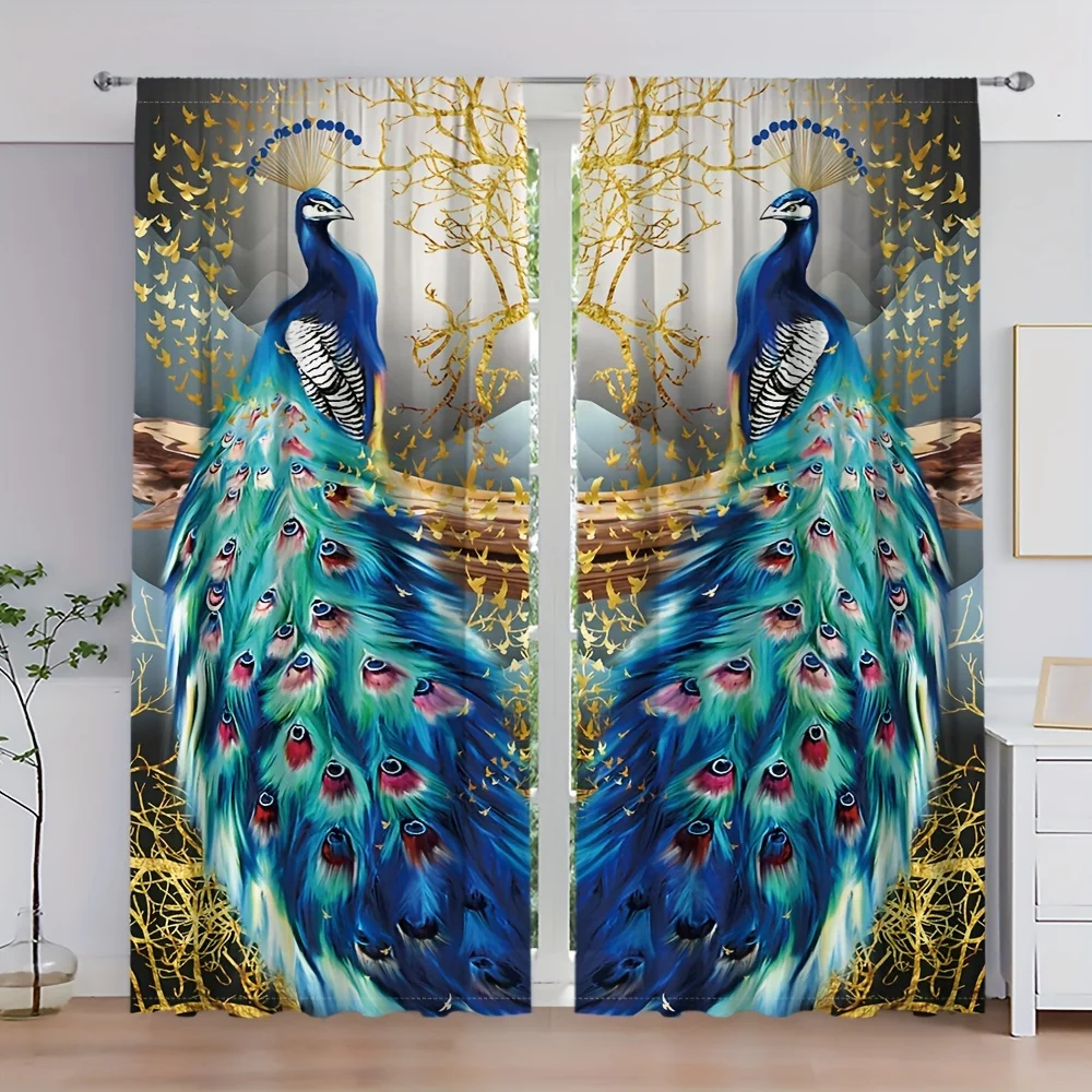KRAAFTY Tende in misto seta indiana Sari - Tende a pannello patchwork uniche per soggiorno e camera da letto - Tende per la casa con filtraggio della luce - Lunghezza 213 cm