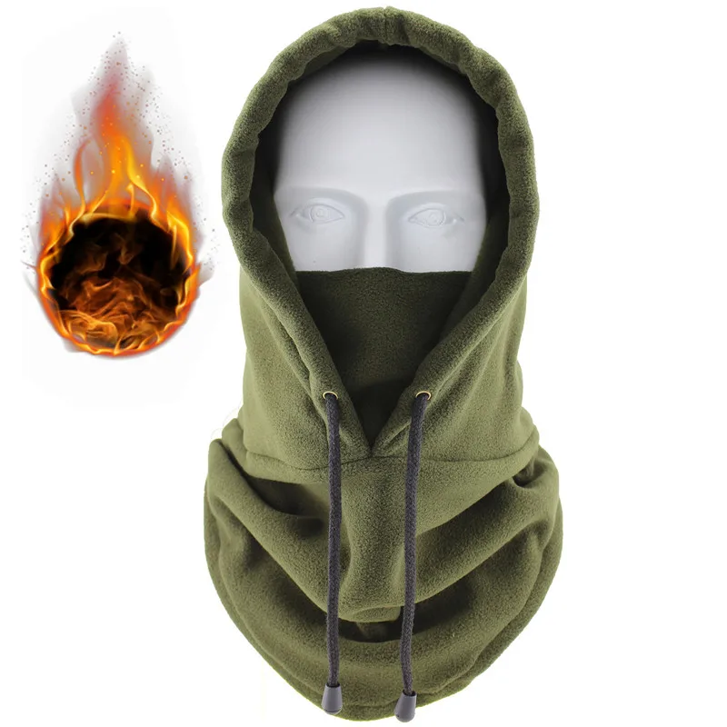 2023 New Quality Cycling  Balaclava Ski Winter Windproof  Outdoor Sports Bib Cold Padded Hood Mask Plush Warm Hat Bike