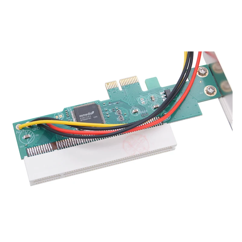 PCIe Adapter Card PCIE to PCI Adapter PCI Express X1 to Expansion Card Riser ASM1083 Chipset PCI-E Converter Adapter with 4Pin Power Connector