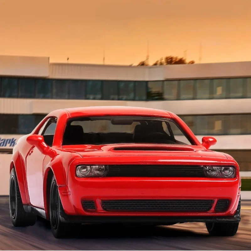 1:36 Dodge Challenger SRT Demon Sports Car Alloy Diecast Car Model Toy With Pull Back For Kids Gifts Toy Collection A141 3
