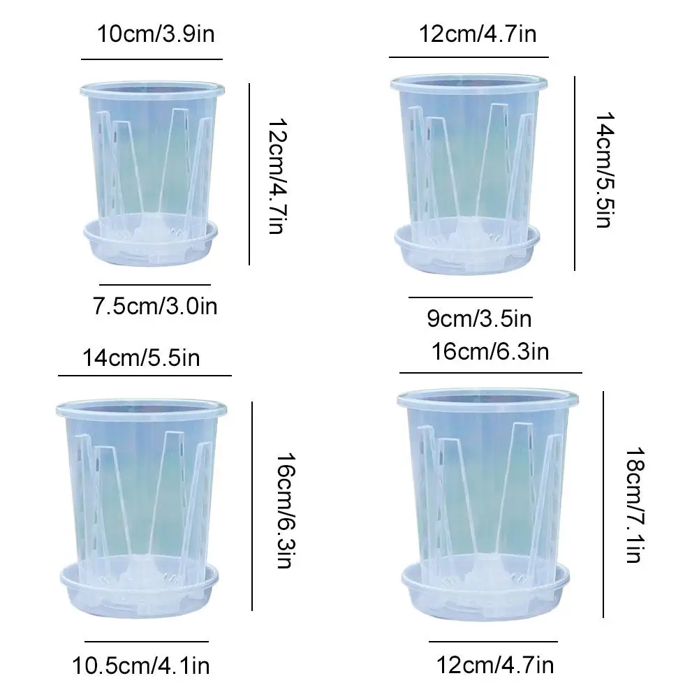 Clear Permeable Plant Pot – Large Capacity and Breathable Design