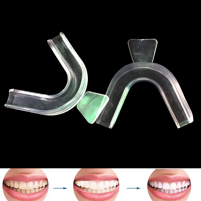 

4 Pcs Dental Silicone Gel Whitening Trays Night Mouth Guard for Teeth Clenching Grinding Dental Bite Sleep Aid