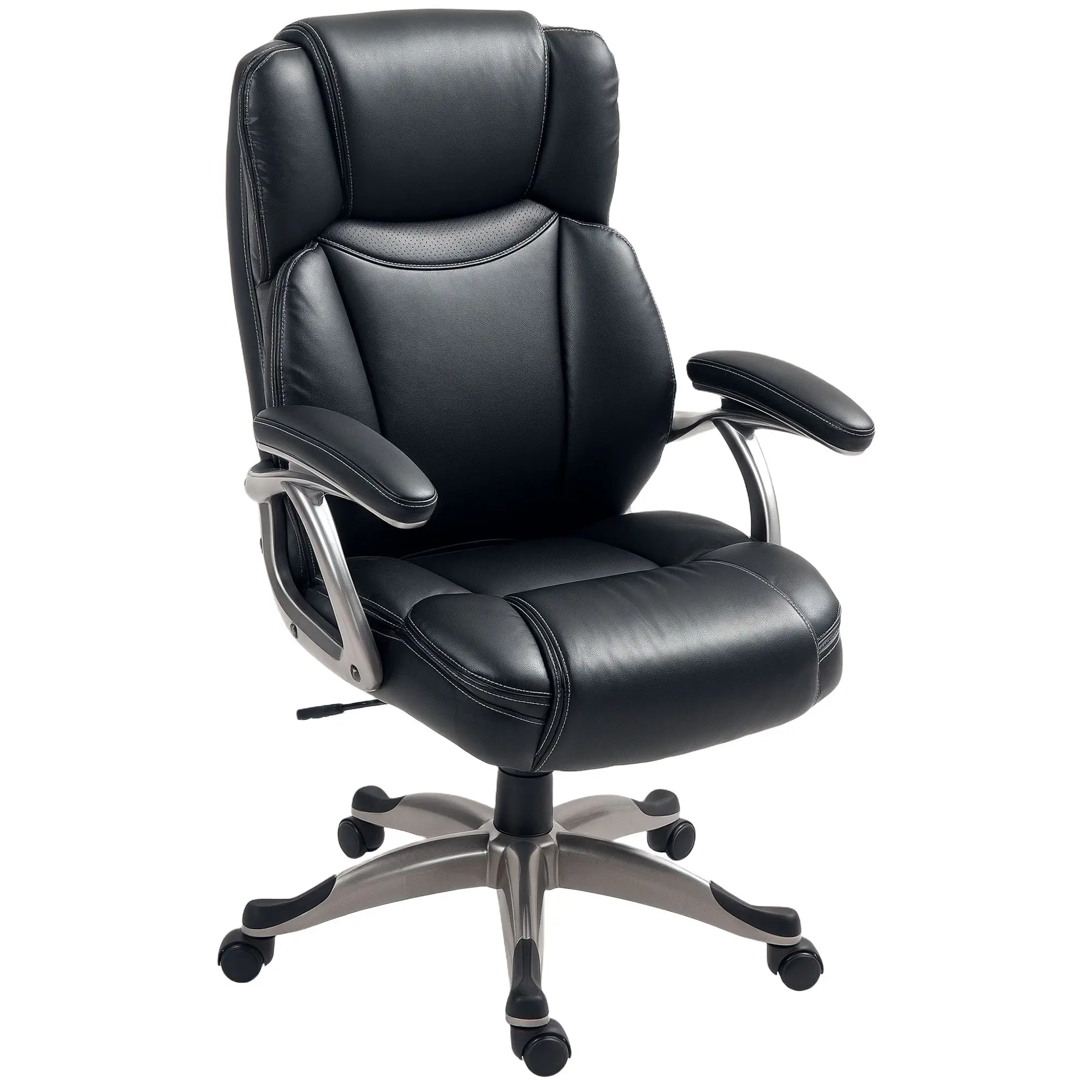 PU Leather Swivel Desk Chair – Adjustable Height & Tilt 1