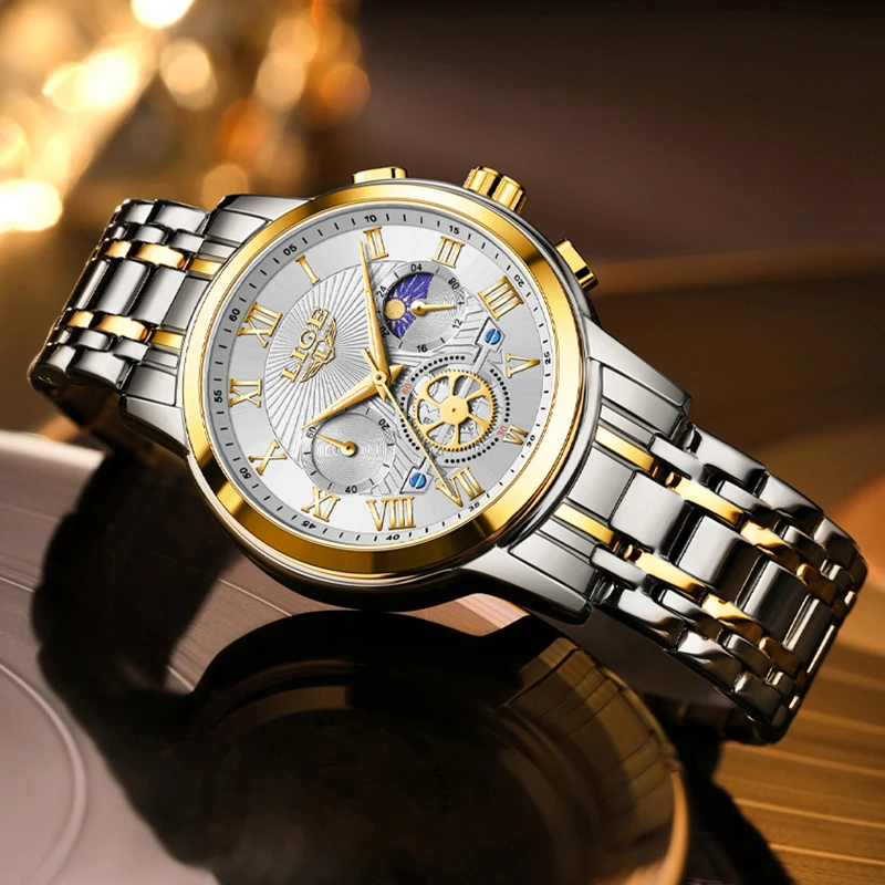 New LIGE Luxury Business Man Wristwatch Waterproof Luminous Men Watch For Men Quartz Clock Stainless Steel  Men\'s Watches reloj