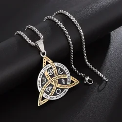 Vintage Punk Weightlifting Necklace for Men - Fitness and Gym Jewelry Gift (AL4578-Gold)