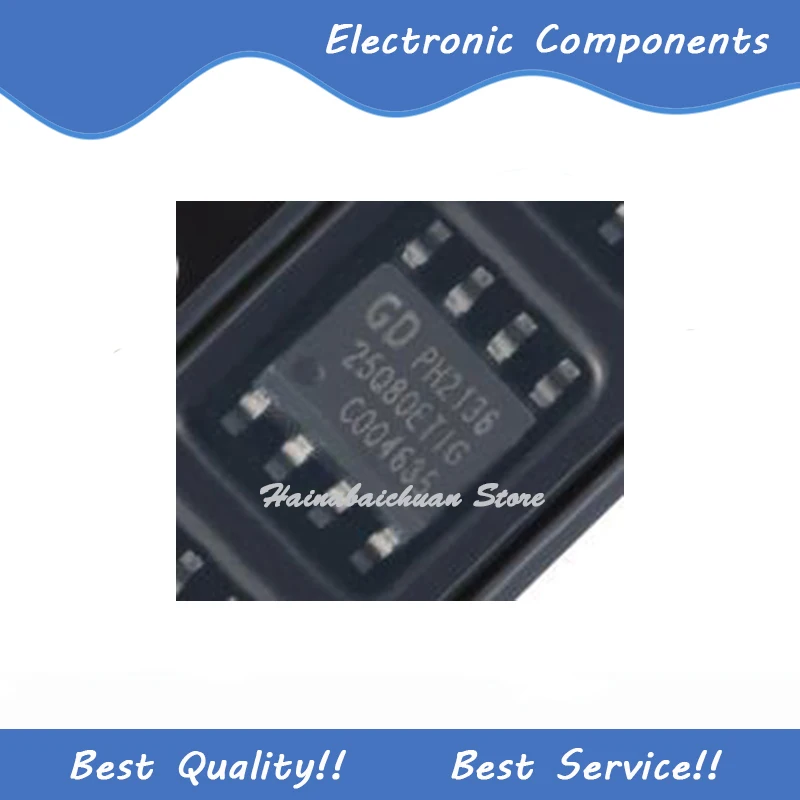 

10 шт./партия, GD25Q80ETIG SOP8, новая и оригинальная фотография