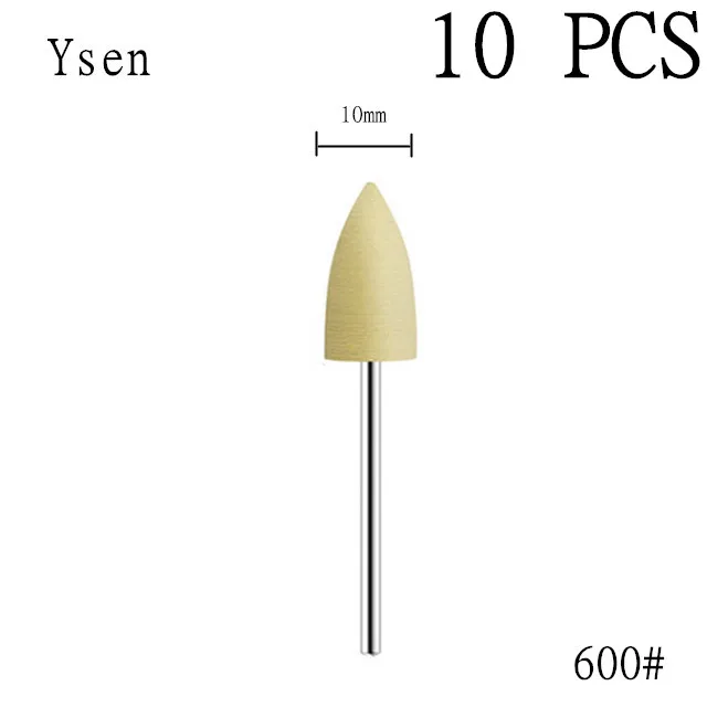 6-Piece Rubber Silicone Nail Drill Bit Set for Manicure and Polishing