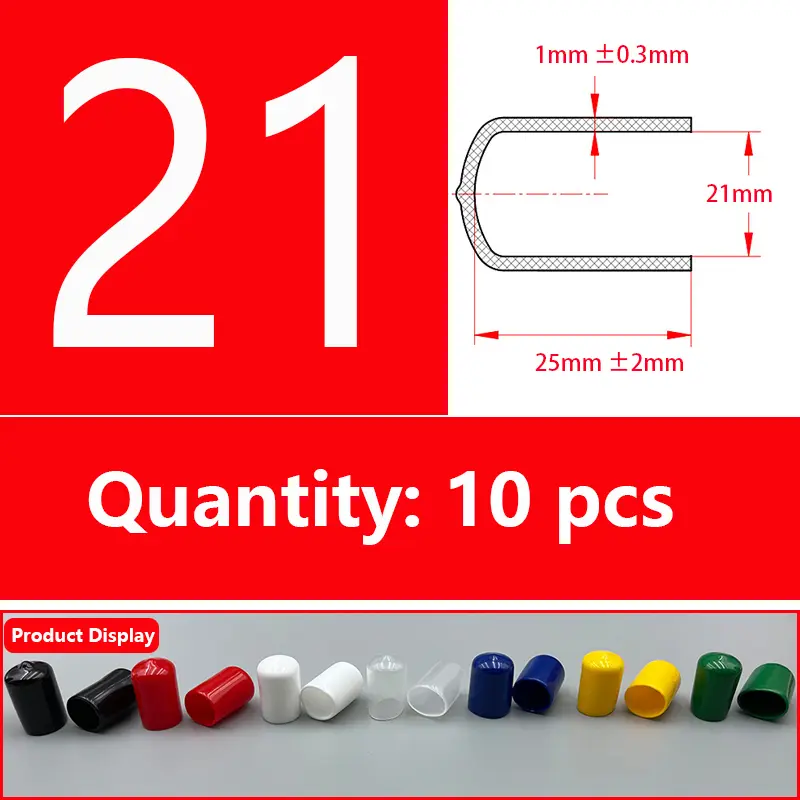Rubber Cap Sleeve Soft Elasticity Silicone Protective Cover  Sealing Plug Thread Protection Sleeve Black Red White Blue 1.5-24mm - Image 8