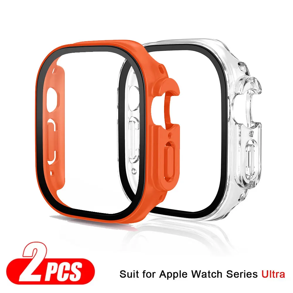 Enhanced Protective Case with Screen Protector for Apple Watch Ultra 49mm - 2-Pack