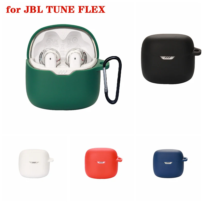 Silicone Case For JBL TUNE FLEX Case Simple Solid color Anti-drop