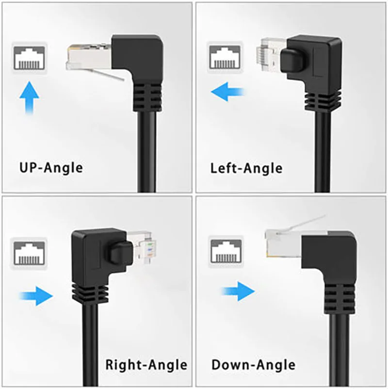 CAT6 Ethernet Verlengkabel, 6 RJ45 Plug Naar Jack Afgeschermde Lan Netwerk Jumper, met Vergulde Plug Voor Router, Modem, Tv, Pc