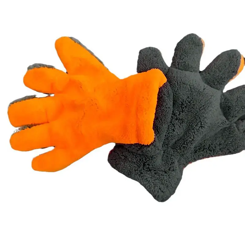 Microfiber Car Cleaning golves Interior Towel Gloves Soft Car Care Thicken Detailing Drying Cloth Clean Tool Wash Rags
