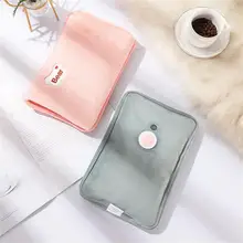 Electric Hot Water Bag Hand Warmer EU/US Plug Rechargeable Safety Rabbit Fur Reusable Hot Water Bottle Bags Handwarmer Gifts