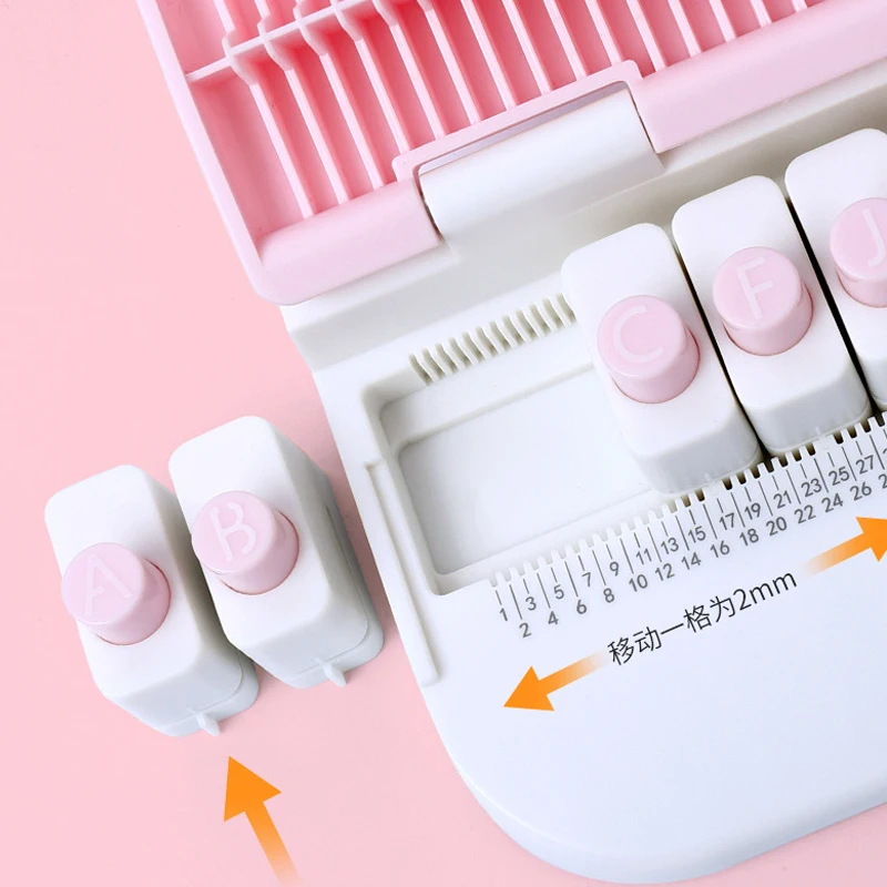 KW-TRIO 26 영어 문자 알파벳 공예 구멍 펀치 조각 용품 카드 제작을위한 A  Z의 수제 펀처