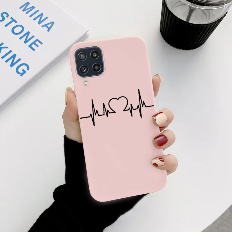 silicone case for samsung Dành Cho Samsung Galaxy Samsung Galaxy M32 4G M 32 Ốp Lưng Hoa Mặt Sau Ốp Điện Thoại Cho Samsung M 32 GalaxyA32 Khủng Long TPU Fundas Vỏ Ốp Lưng kawaii samsung cases Cases For Samsung