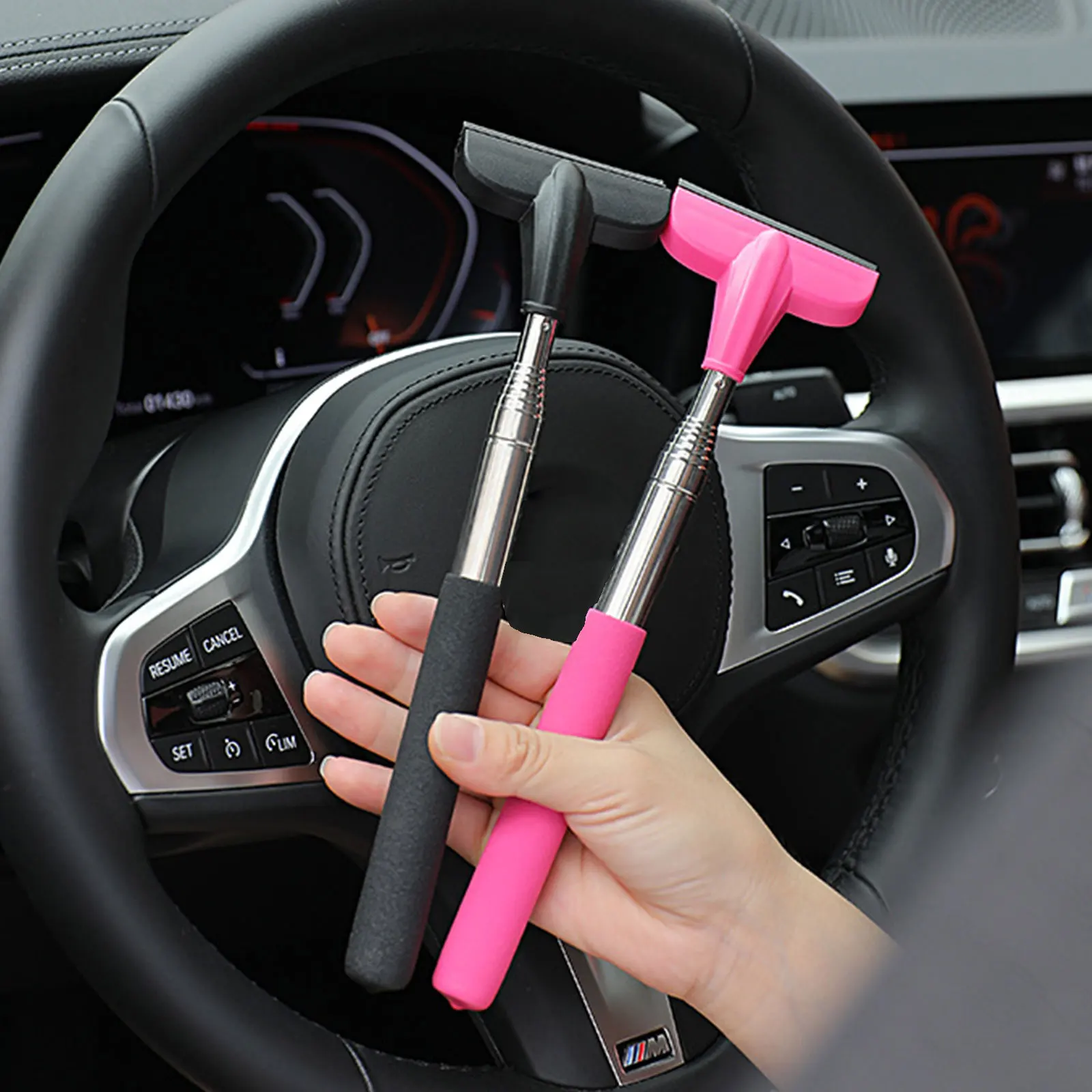Rückspiegel Wischer Versenkbare Tragbare Gummi Rakel Reinigung Werkzeuge Auto  Rückspiegel Regen Entferner für Fahrzeug - AliExpress