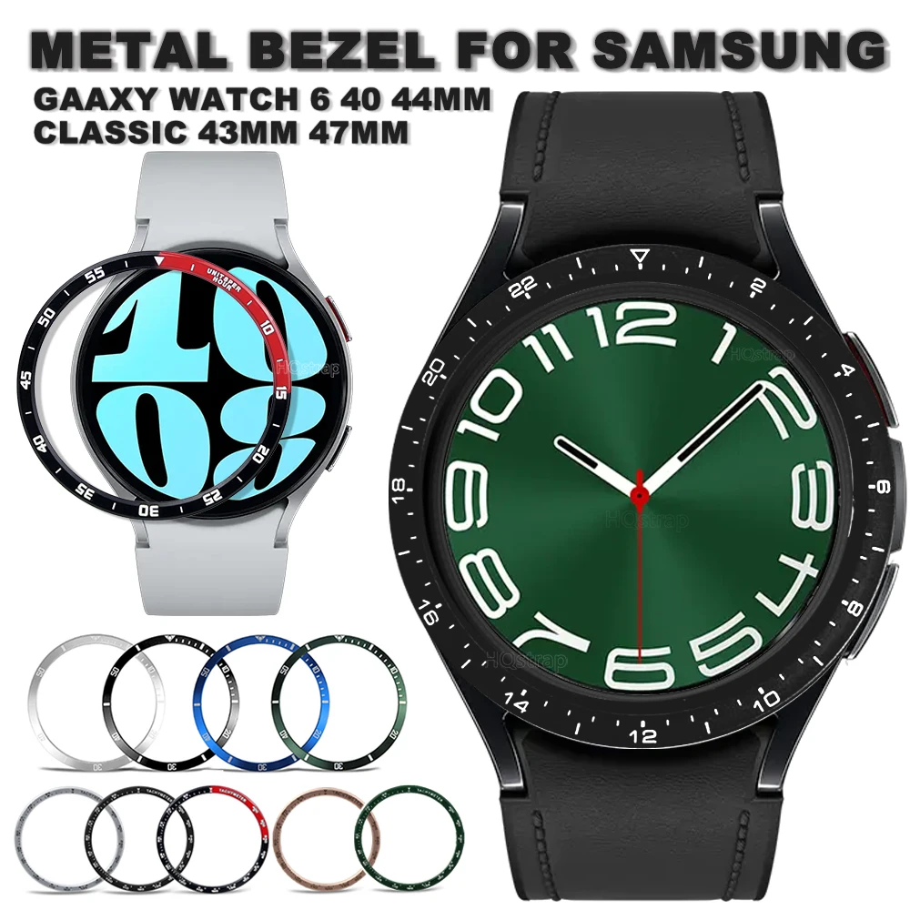 

Stainless Steel Bezel Ring for Samsung Galaxy Watch 6 40mm 44mm Bumper Rings for Galaxy Watch 40 44mm Metal Watches Accessories