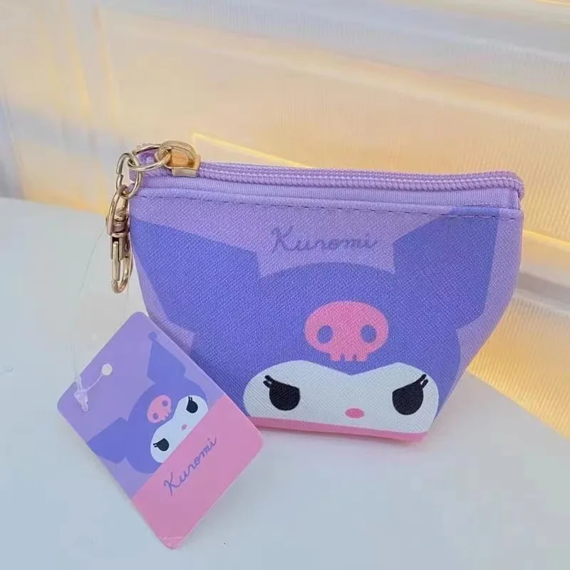 

Sanrio Hellokitty Mymelody Kawaii Anime New Storage Bag Kuromi Cinnamoroll Cute Cartoon Fashion Coin Wallet Key Bag Kids Toys