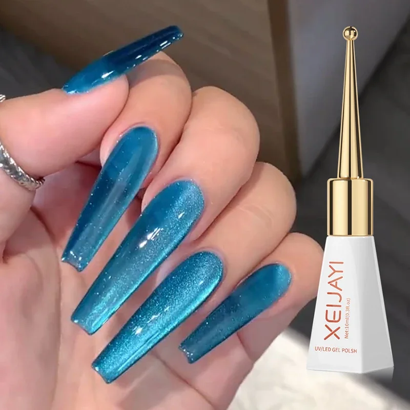 10ml Water Light Cat eye gel nail polish Nude Color Sparkling Glass Semi Permanent jelly Moonlight Magnetic korean
