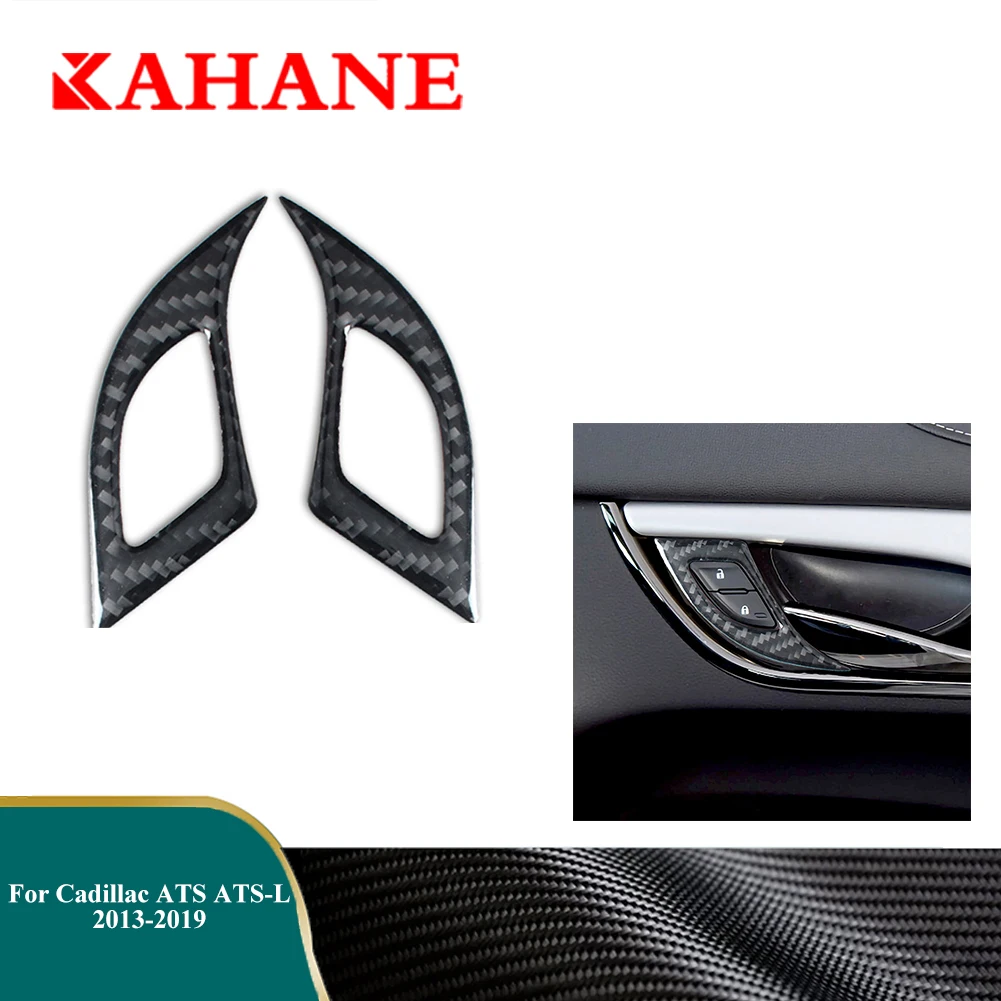 

Car Carbon Fiber Stickers Inner Door Pull Decoration Trim For Cadillac ATS ATS-L 2013 2014 2015 2016 2017 2018 2019 Accessories