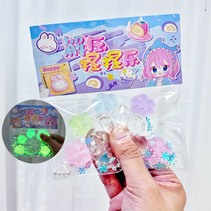 Luminous Cat Paw Decompression Toy Stress Relief Party Antistress Rising Toys For Adult Kids Stretch Toys