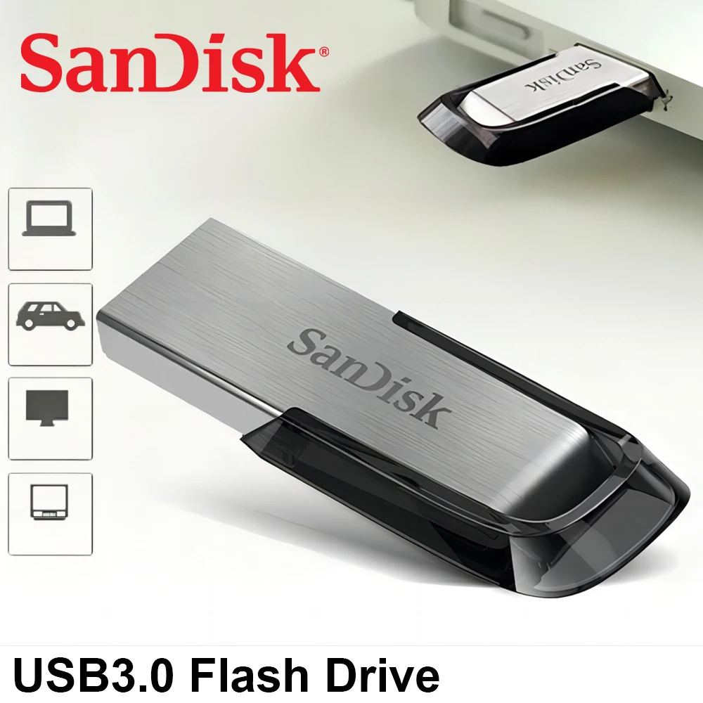 SanDisk Clé USB USB3.0 Ultra Flair 64 GB