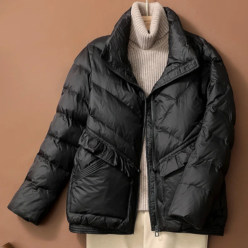 SEDUTMO Winter Warm Duck Down Coat Women Quilted Short Casual  Jackets Autumn Oversize Fashion Pocket Puffer Jacket ED2068