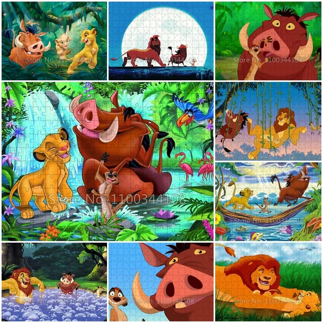 Série disney quebra-cabeças o rei leão personagens jogos quebra-cabeças  clássico dos desenhos animados mufasa sarabi pumba jogos de tabuleiro  brinquedos da família