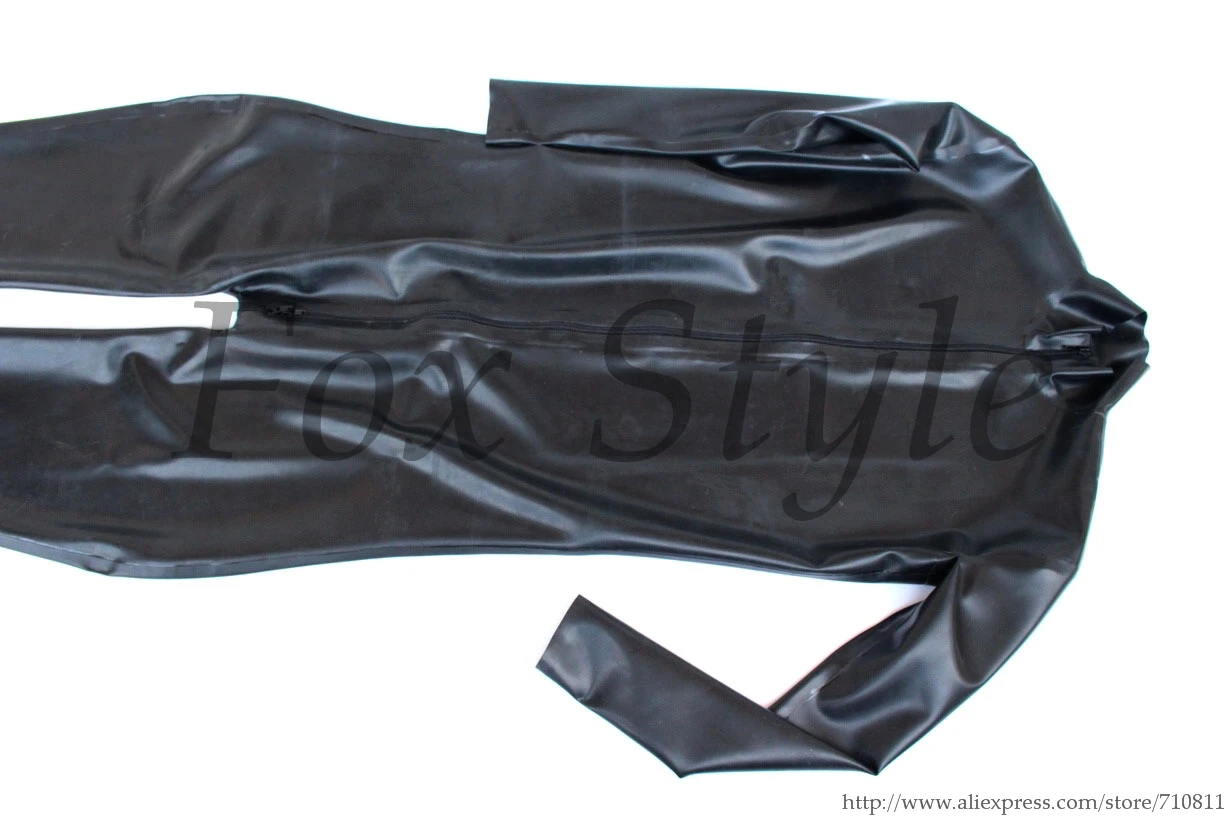 0.6mm Latex Full Cover Heavy Men's Catsuit For Adult With Front Zip To Ass FOX STYLE