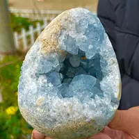 Natural Rough Blue Celestite Geode Raw Quartz Crystal Cluster Specimens 1