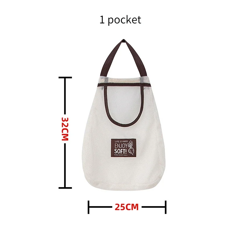 2 Pezzi Borsa Portaoggetti Da Parete In Cotone E Lino - Organizzatori Appendiabiti Per Bagno Cucina