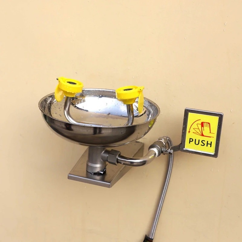 Wall Mounted Eye Wash Eye Wash Portable Desktop 304 Stainless Steel Emergency