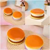 Creative Burger Squeeze Toy 3D Squishy Hamburger Fidget Toys Slow Rebound Decompression Silicone Squeeze Ball Fidget Sensory Toy 1