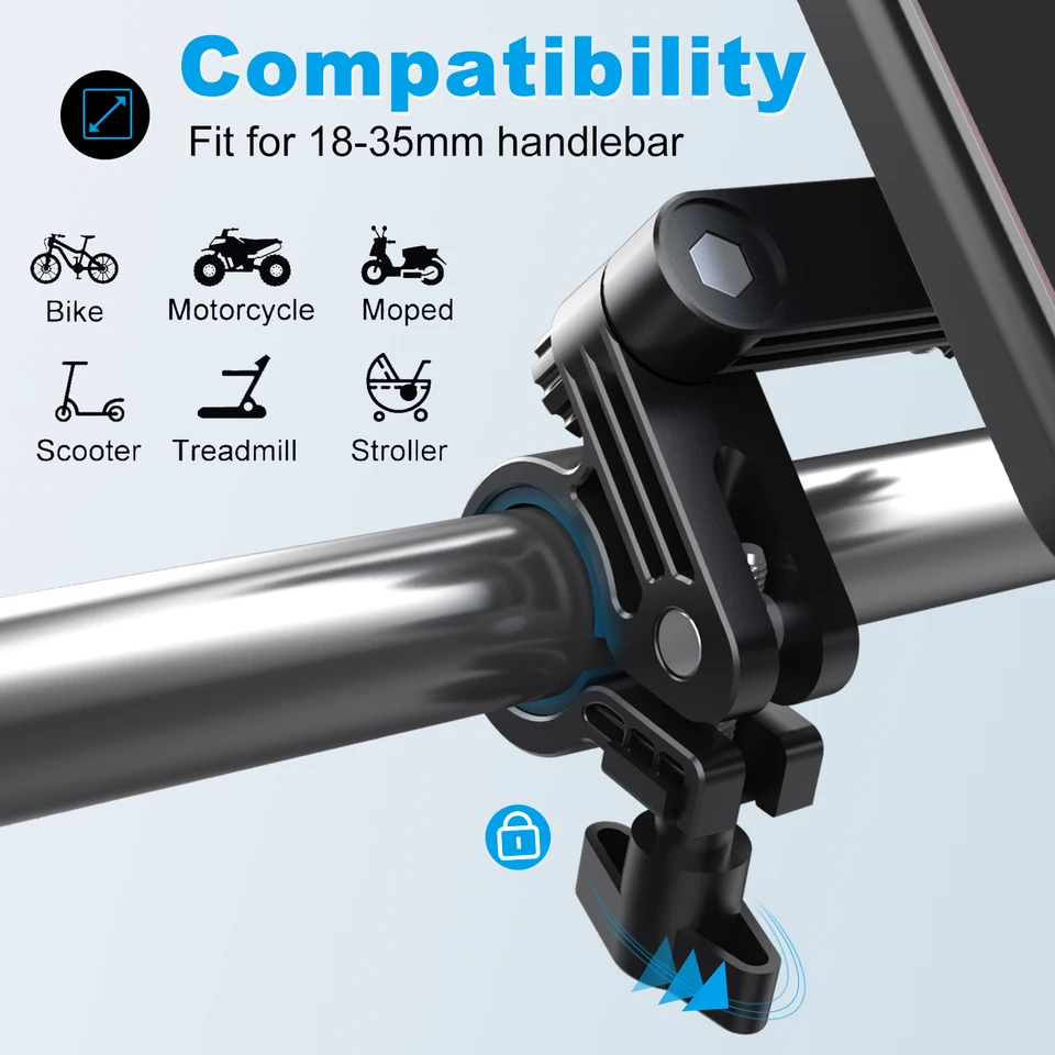 Wasserdichte Fahrrad Telefonhalter - 4er Set Für Lenker Bis 6,9 Zoll Displays