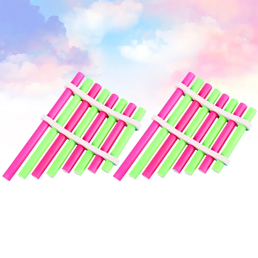 

2 Set Toys Student Science Experiment Musical Instrument Panpipe Homemade Flute