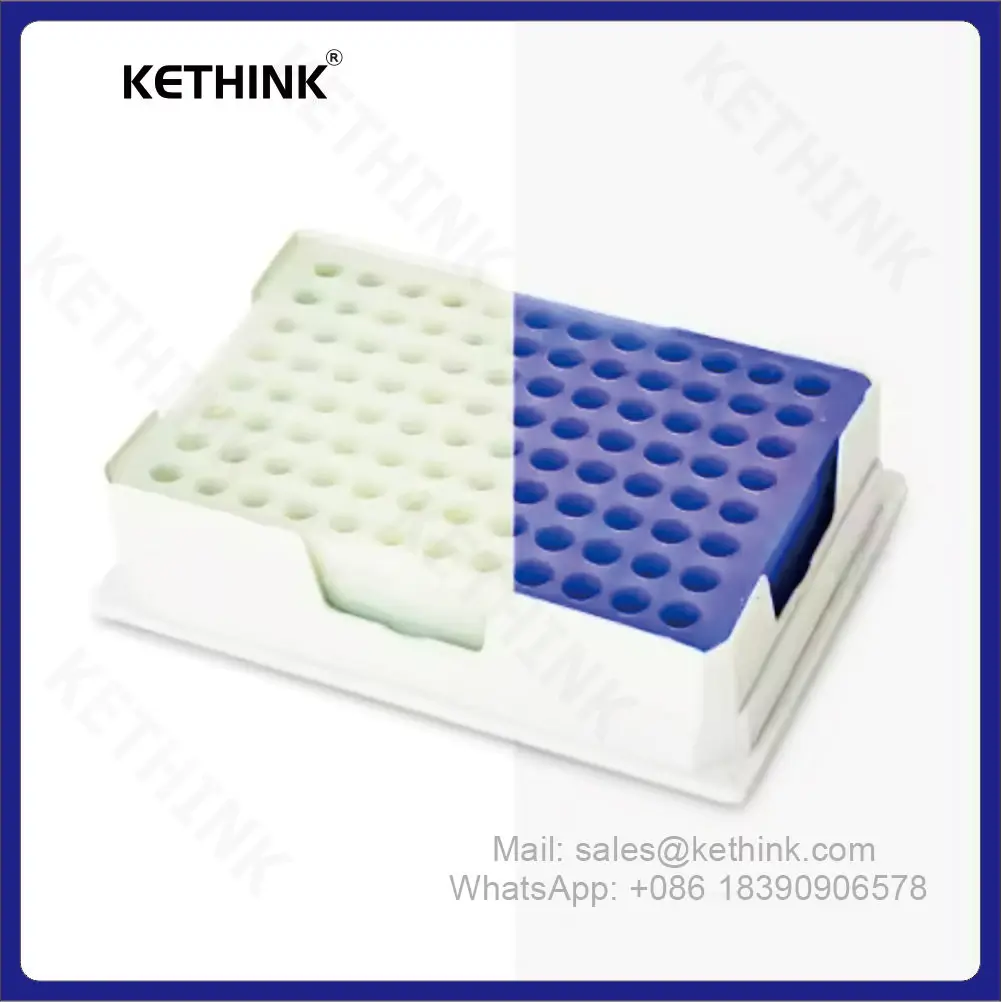 NEW KETHINK KT-PCR-96 Lab Use PCR Plate Cooler PCR Low Temperature Indicator Ice Box