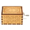 Wooden Music Box Retro Manual Carved Music Box Multifunctional Hand Cranked Music Box Queen Decorative Music Box Exquisite Gifts 2