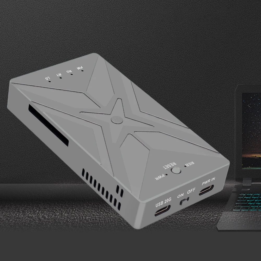 M.2 NVME SSD Dual Bay RAID M2 SSD Case Type-C USB 3.2 Mobile Hard Drive Case Gen 2 20Gbps Hard Drive Enclosure for Laptop Tablet