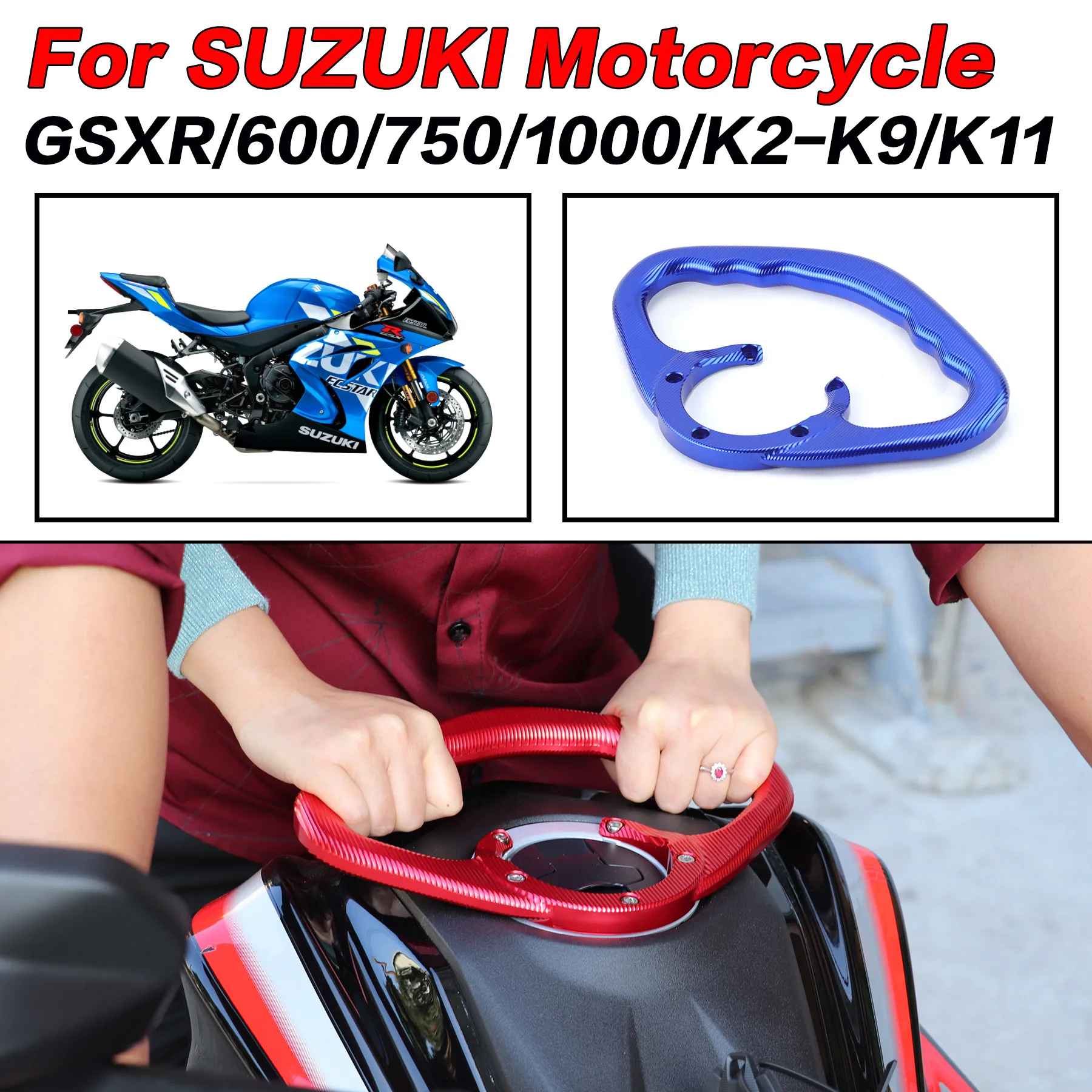

Fuel Tank Handle For Suzuki GSXR GSX-R 600 750 1000 1300 K2 K3 K4 K5 K6 K7 K8 K9 K11 Motorcycle Rear Passenger Armrest
